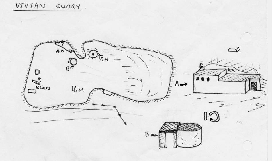 Map of the Vivian Quarry